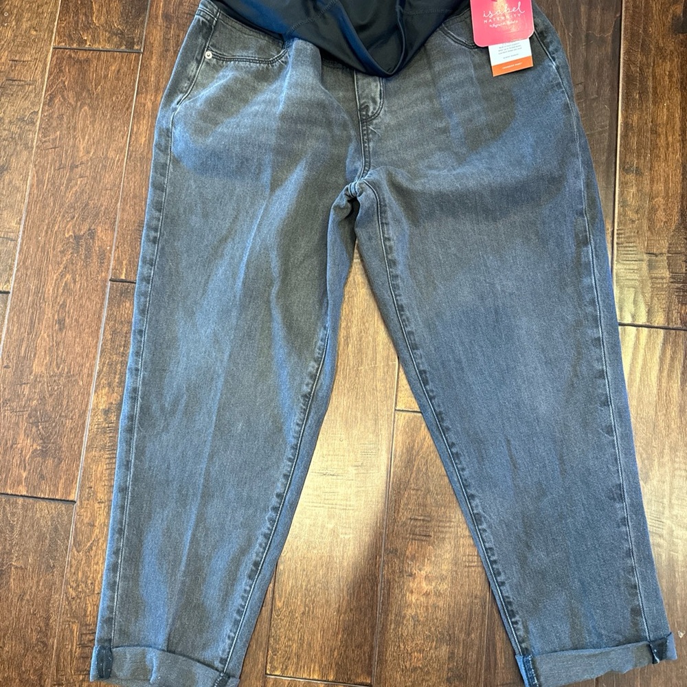 Over Belly Boyfriend Maternity Jeans - Isabel Maternity by Ingrid & Isabel Black